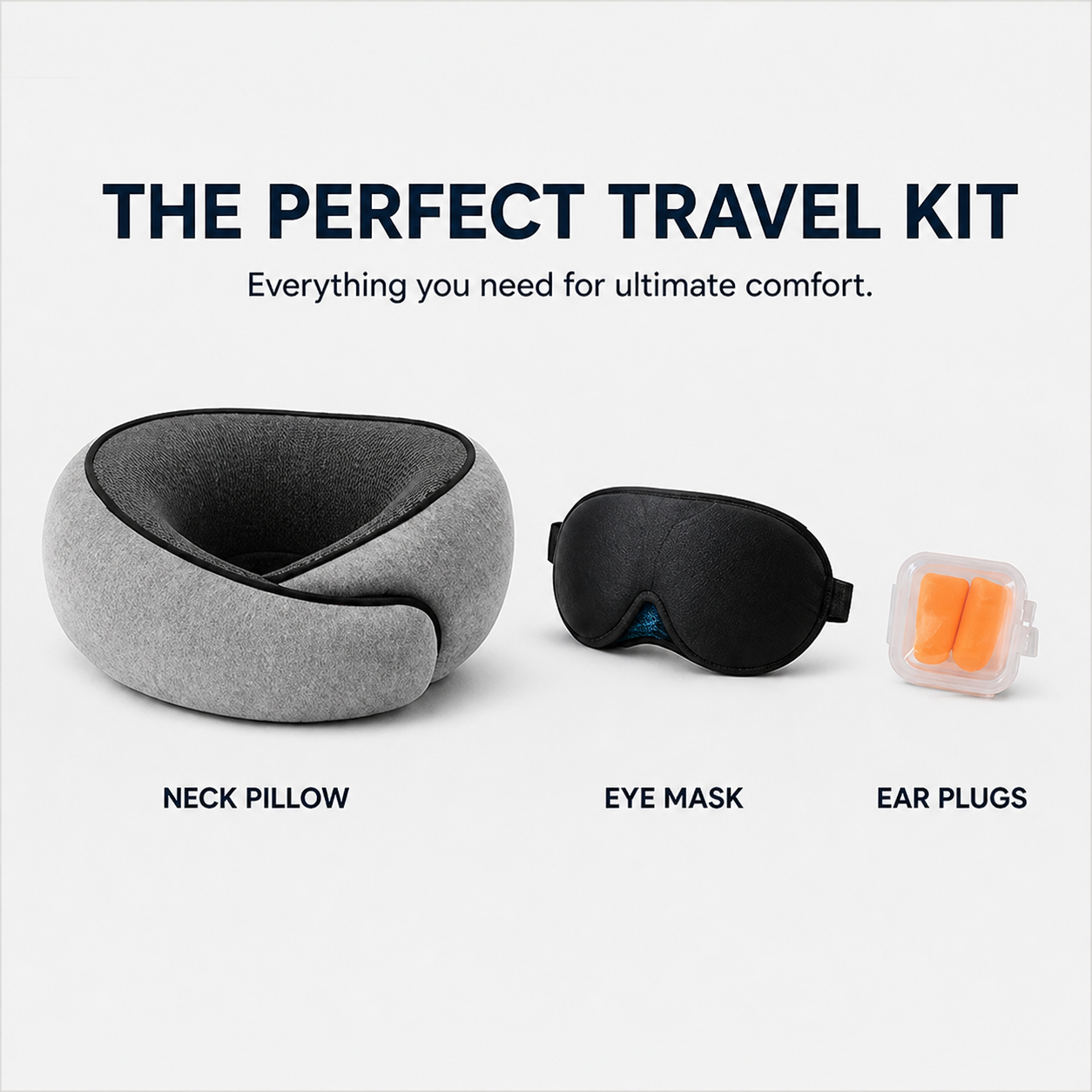 Memory Foam U-Shaped Travel Pillow