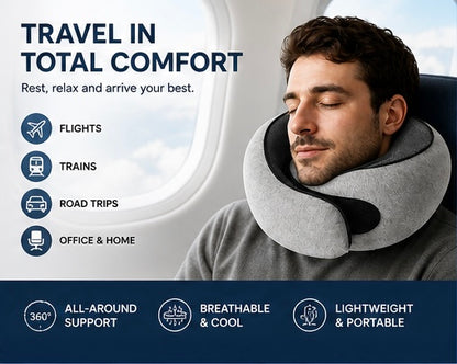 Memory Foam U-Shaped Travel Pillow