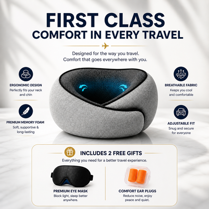 Memory Foam U-Shaped Travel Pillow
